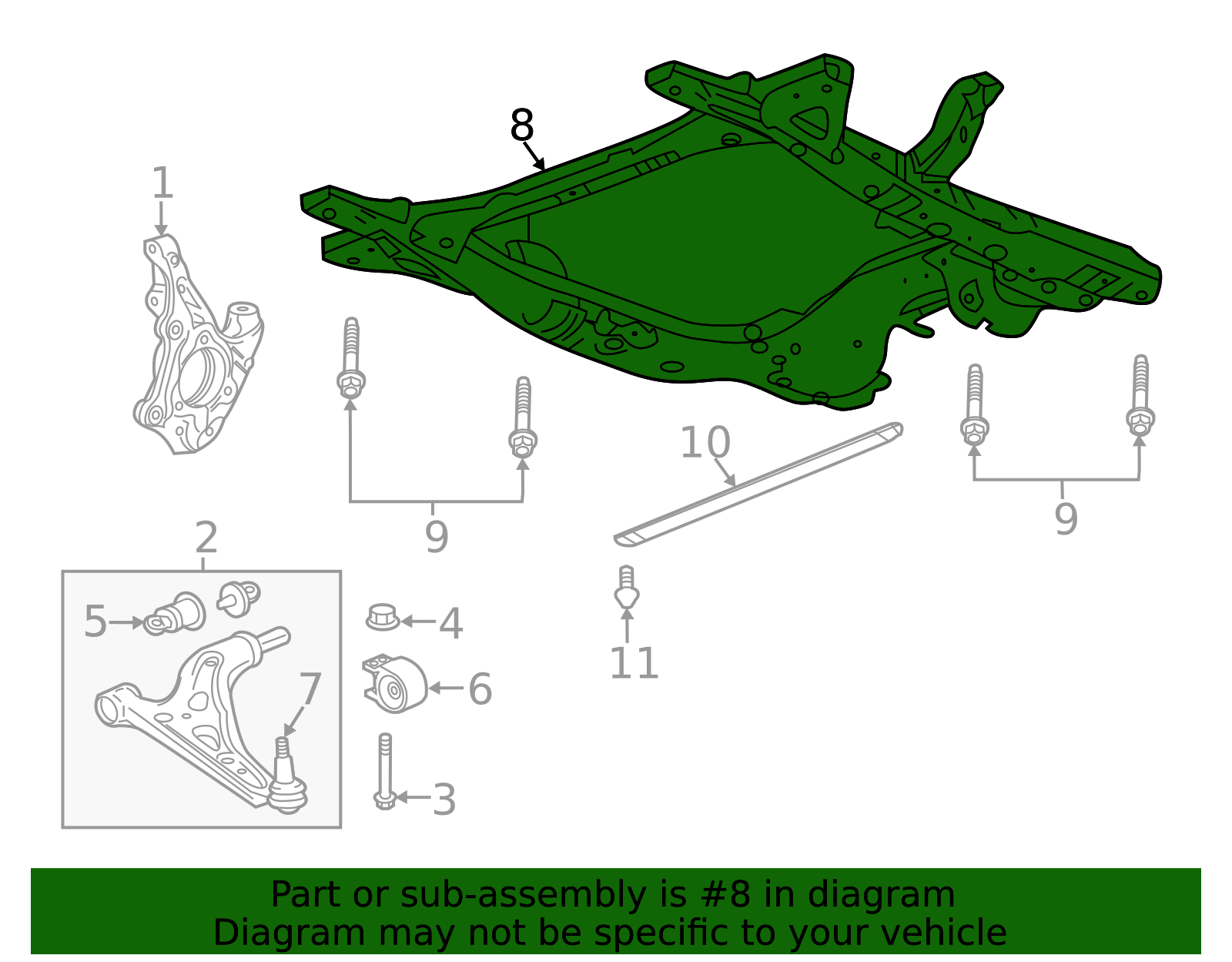 2018-2024 GM Drivetrain and Front Suspension Cradle 85527373 | OEM ...