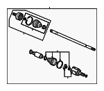 44305TF0N01 - Front Drive Axle: Axle Assembly for Honda: Insight Image