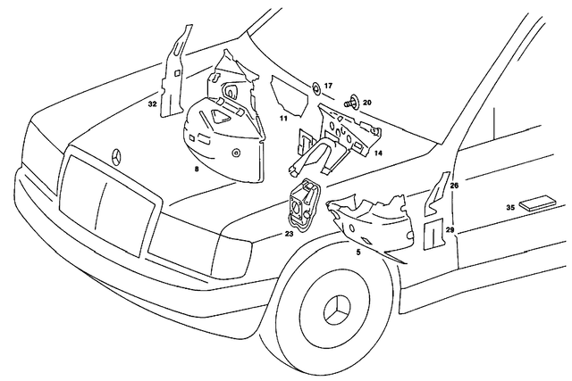 2016820030 - Panelling: Insulation for Mercedes-Benz: 190, 190D, 190E Image image