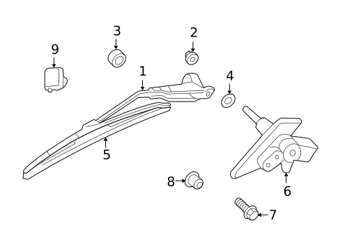 Wiper & Washer Components for 2009 Dodge Durango #1