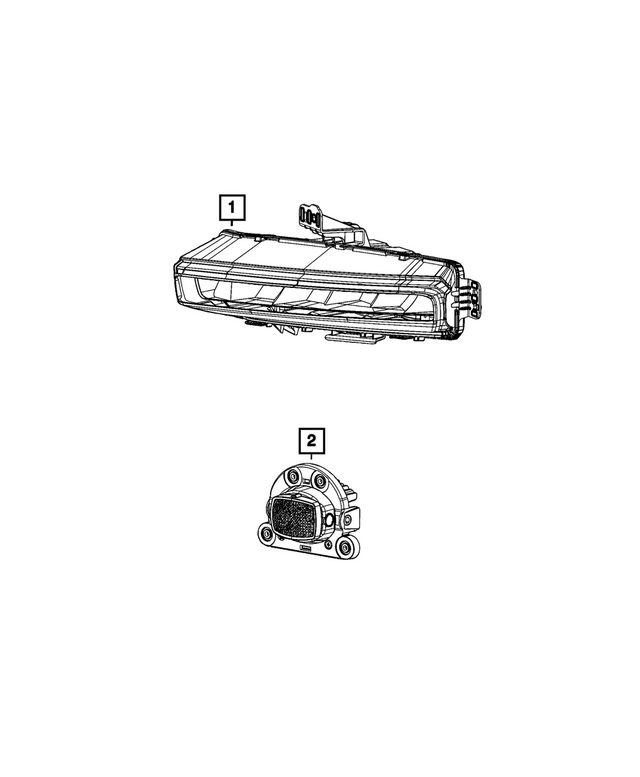 « 68376846AH – Electrical : Feu Antibrouillard Lampe Et Support, Côté Droit pour Mopar Image »