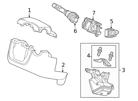 Shroud, Switches & Levers for 2017 Acura RDX #0