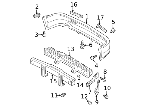 Bumper & Components - Rear for 2010 Honda Element #0