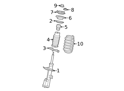 Struts & Components for 2010 Chrysler Sebring #0