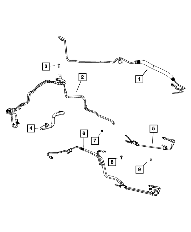 5290992AF - Steering: Power Steering Pressure Hose for Mopar Image
