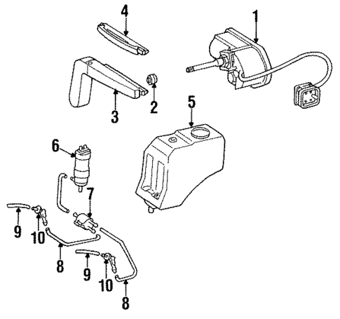 Wiper & Washer Components for 1988 Mercedes-Benz 260 E #0