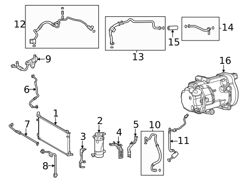 Condenser, Compressor & Lines for 2023 Lexus NX450h+ #0