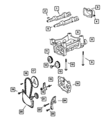 6501714 - Engine 2.4L Four Cylinder: Hex Head Screw And Washer for Chrysler: 300M, Concorde, PT Cruiser, Sebring, Town &amp; Country, Voyager | Dodge: Caravan, Dakota, Durango, Grand Caravan, Intrepid, Neon, Ram 2500, Ram 3500, Stratus | Jeep: Commander, Liberty | Ram: Dakota Image