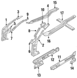7620001P30 - Body: Hinge for Nissan Image