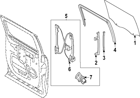Glass - Rear Door for 2024 Ford F-150 #0