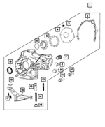 68098344AA - 1.4L Turbo; Engine: Oil Pump Gasket for Fiat: 124 Spider, 500, 500L, 500X | Jeep: Renegade Image