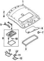 2544750Y00 - : Sunroof Switch Bracket for Nissan: 200SX, Sentra Image