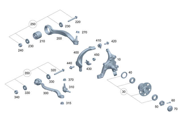 2123320100 - Front Axle: Holder for Mercedes-Benz Image image