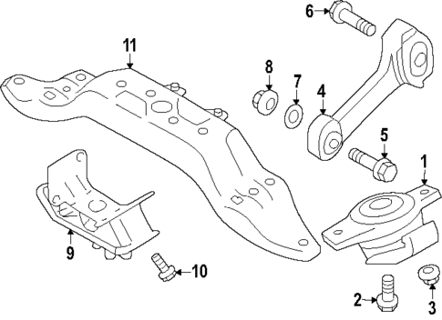 Engine & Trans Mounting for 2022 Subaru WRX #1