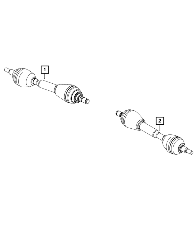 68613014AA - Differential and Drive Line: Axle Half Shaft, Right for Mopar Image
