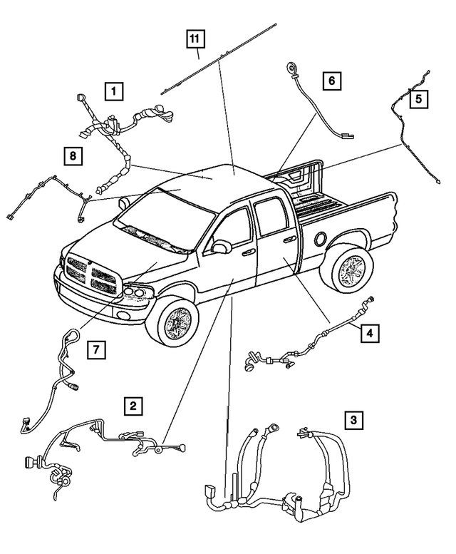 56051689AB - Electrical: Front Door Wiring for Mopar Image