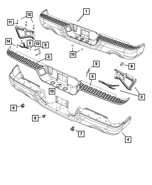 Rear Bumper and Fascia for 2016 Ram 1500 #0