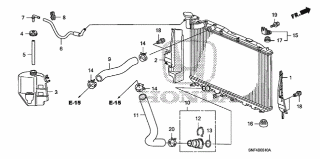Radiator Hose - Reserve Tank for 2006 Honda Civic #0