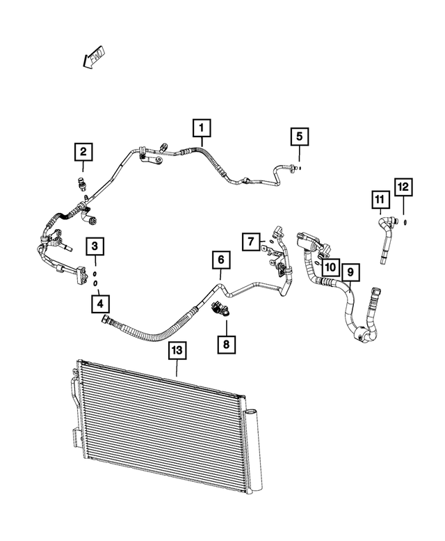 68275744AA - Air Conditioners and Heaters: A/c Liquid Line for Mopar Image