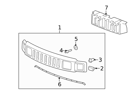 Grille & Components for 2010 Hummer H3T #0