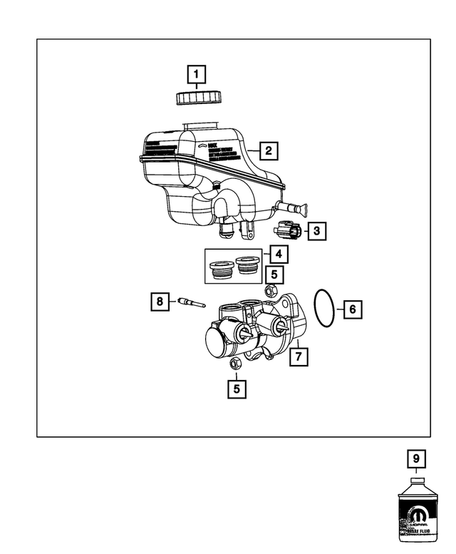 68048549AB - Brakes: Brake Master Cylinder Reservoir for Mopar Image