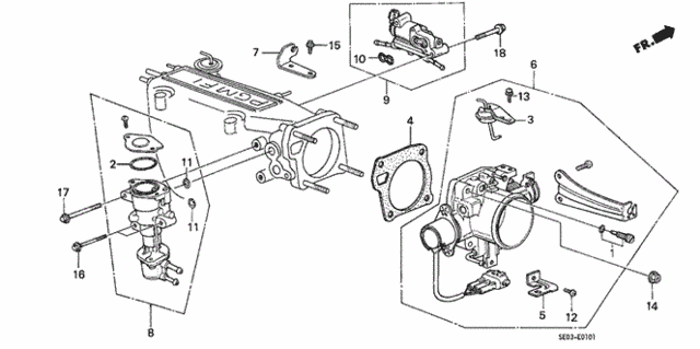 Throttle Body (PGM-FI) for 1986 Honda Accord #0