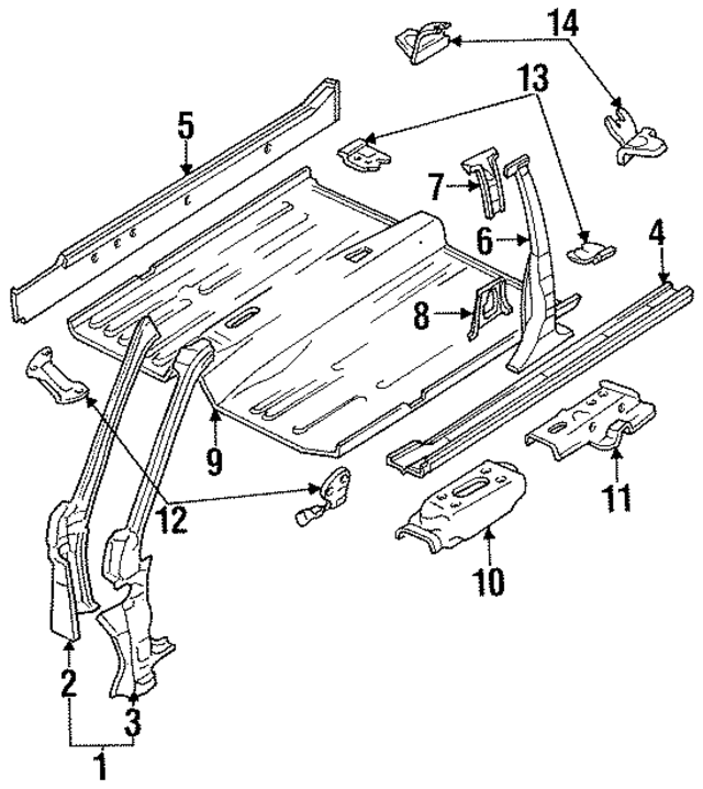 7620085E30 - : Outer Hinge Pillar for Nissan Image