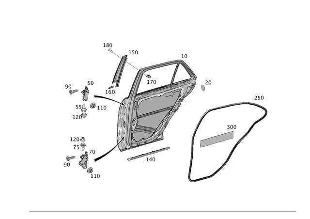19985150 - Rear Doors: Stop Plug for Mercedes-Benz: 180A, 180b, 220a, 250, 300C, 300CD, 300S, 350SD, A220, A35 AMG, AMG GT, AMG GT 43, AMG GT 53, AMG GT 55, AMG GT 63, AMG GT 63 Pro, AMG GT 63 S, AMG GT 63 S E Performance, AMG GT Black Series, AMG GT C, AMG GT R, AMG GT S, B Electric Drive, B250e, C250, C300, C350, C350e, C400, C43 AMG, C450 AMG, C63 AMG, C63 AMG S, C63 AMG S E Performance, CL550, CL600, CL63 AMG, CL65 AMG, CLA250, CLA35 AMG, CLA45 AMG, CLA45 AMG S, CLE300, CLE450, CLE53 AMG, CLS400, CLS450, CLS500, CLS53 AMG, CLS55 AMG, CLS550, CLS63 AMG, CLS63 AMG S, E250, E300, E320, E350, E400, E43 AMG, E450, E500, E53 AMG, E55 AMG, E550, E63 AMG, E63 AMG S, EQB 250+, EQB 300, EQB 350, EQE 350, EQE 350 SUV, EQE 350+, EQE 350+ SUV, EQE 500, EQE 500 SUV, EQE AMG, EQE AMG SUV, EQS 450, EQS 450 SUV, EQS 450+, EQS 450+ SUV, EQS 580, EQS 580 SUV, EQS AMG, G500, G550, G580, G63 4x4 Squared AMG, G63 AMG, GL320, GL350, GL450, GL550, GL63 AMG, GLA250, GLA35 AMG, GLA45 AMG, GLB250, GLB35 AMG, GLC300, GLC350e, GLC43 AMG, GLC63 AMG, GLC63 AMG S, GLC63 AMG S E Performance, GLE300d, GLE350, GLE400, GLE43 AMG, GLE450, GLE450 AMG, GLE450e, GLE53 AMG, GLE550e, GLE580, GLE63 AMG, GLE63 AMG S, GLK250, GLK350, GLS350d, GLS450, GLS550, GLS580, GLS63 AMG, Maybach EQS 680 SUV, Maybach GLS600, Maybach S550, Maybach S560, Maybach S580, Maybach S600, Maybach S650, Maybach S680, ML250, ML320, ML350, ML400, ML450, ML500, ML550, ML63 AMG, R320, R350, R500, S350, S400, S450, S500, S550, S550e, S560, S580, S580e, S600, S63 AMG, S63 AMG E Performance, S65 AMG, SL400, SL43 AMG, SL450, SL500, SL55 AMG, SL550, SL600, SL63 AMG, SL63 AMG S E Performance, SL65 AMG, SLC300, SLC43 AMG, SLK250, SLK280, SLK300, SLK350, SLK55 AMG, SLS AMG Image image
