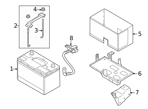 Battery for 2014 Kia Sedona #0