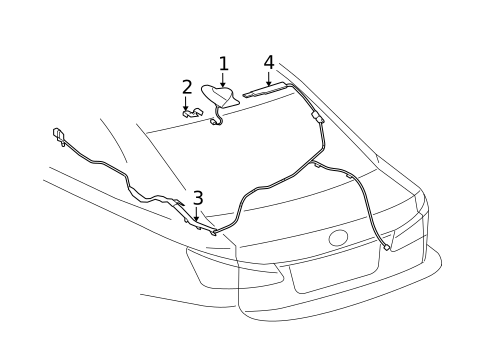 Antenna & Radio for 2009 Lexus IS F #0