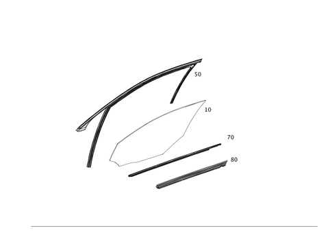 Driver Door Window System for 2014 Mercedes-Benz E400 #0