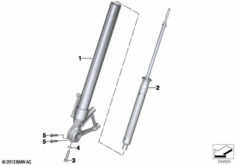 Telescopic Forks, Telelever for 2014 BMW-Motorrad S 1000 R #2