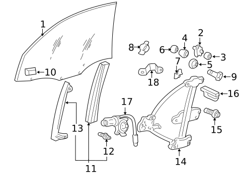 Front Door for 2001 Hyundai XG300 #1