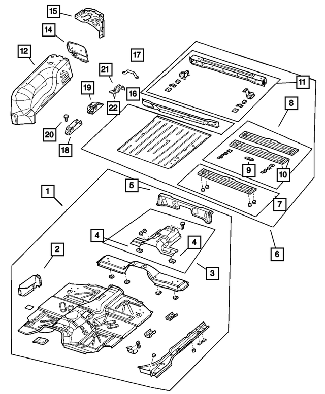 55176527AC - : Rear Closure Panel, Left for Mopar Image