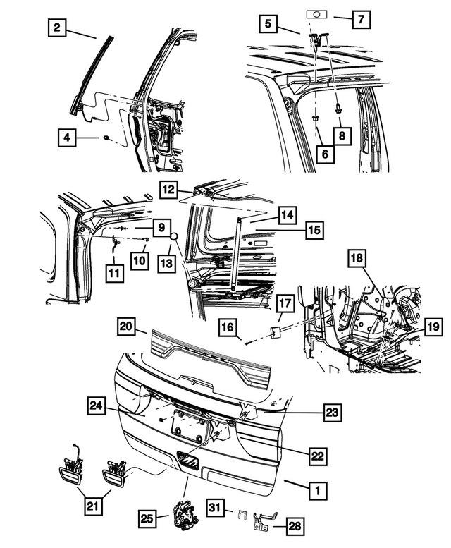 6101968 - Doors, Door Mirrors and Related Parts: Hex Nut And Washer for Mopar Image image