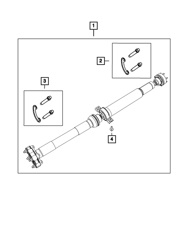 53011413AC - Differential and Drive Line: Drive Shaft for Mopar Image image