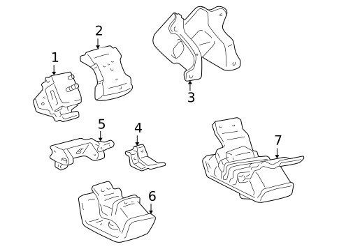 Engine & Trans Mounting for 2000 Toyota 4Runner #0