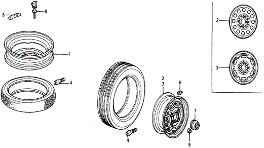 Wheel - Tire for 1984 Honda Wagovan #0
