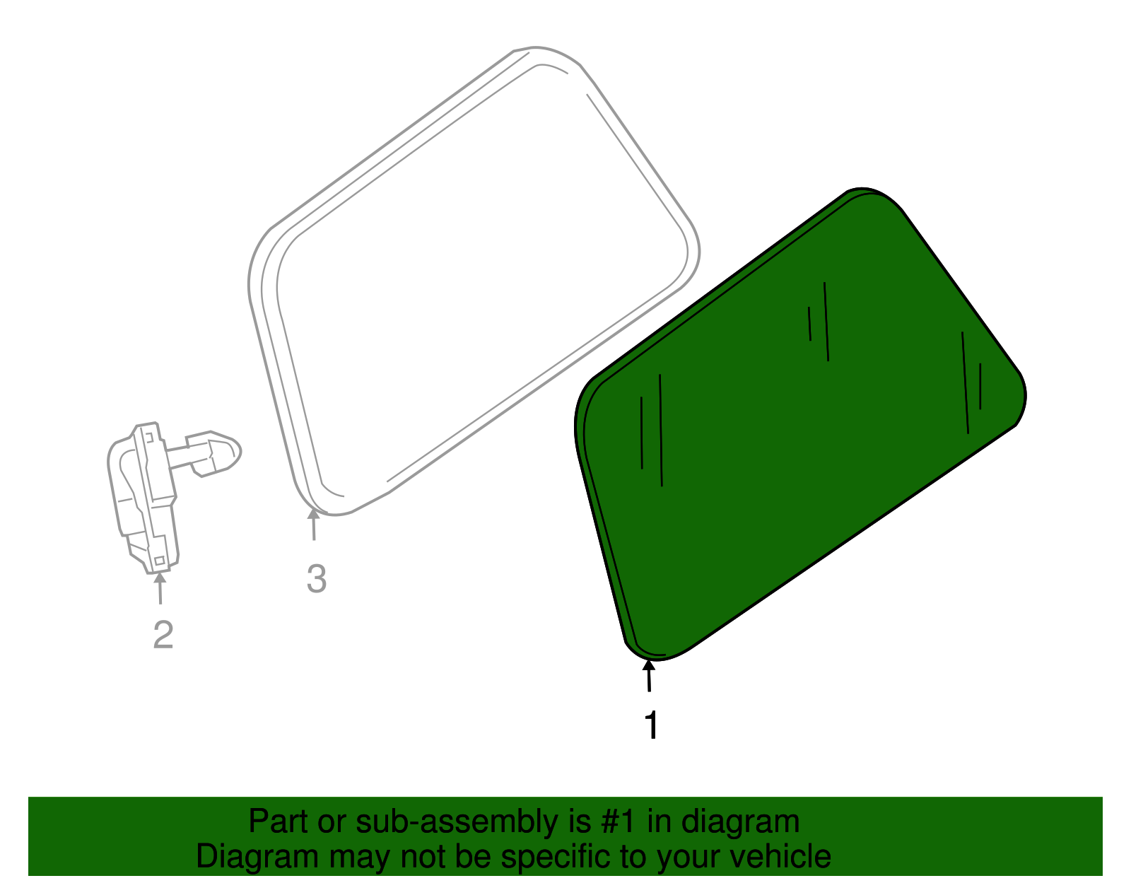 thumbnail image 2 of Passenger Side Mirror Glass For Infiniti QX56 / Nissan Armada – With Signal, Heated? 2 of 6