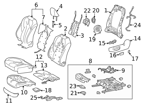 Driver Seat Components for 2019 Toyota Avalon #0