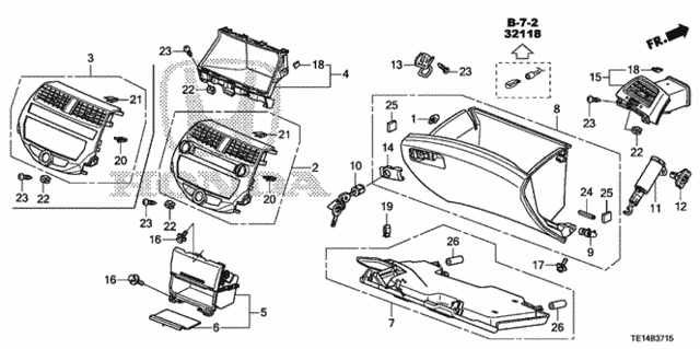 Instrument Panel Garnish (Passenger Side) for 2012 Honda Accord #0