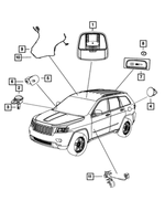 68214879AA - Electrical: Floor Console Lamp for Jeep: Grand Cherokee Image