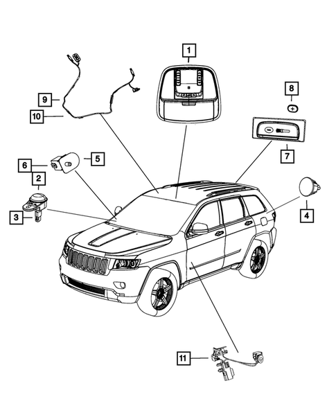Lamps-Interior and Exterior for 2014 Jeep Grand Cherokee #3