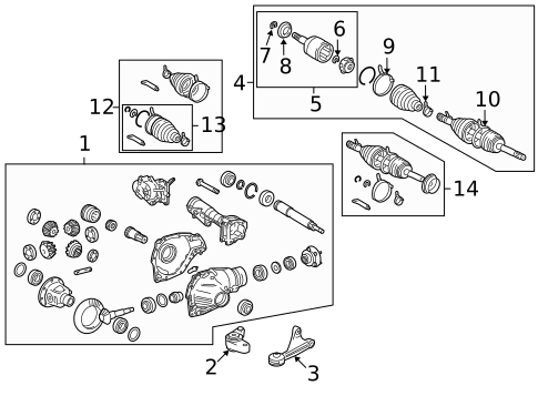 Carrier & Front Axles for 2009 Toyota Land Cruiser #0