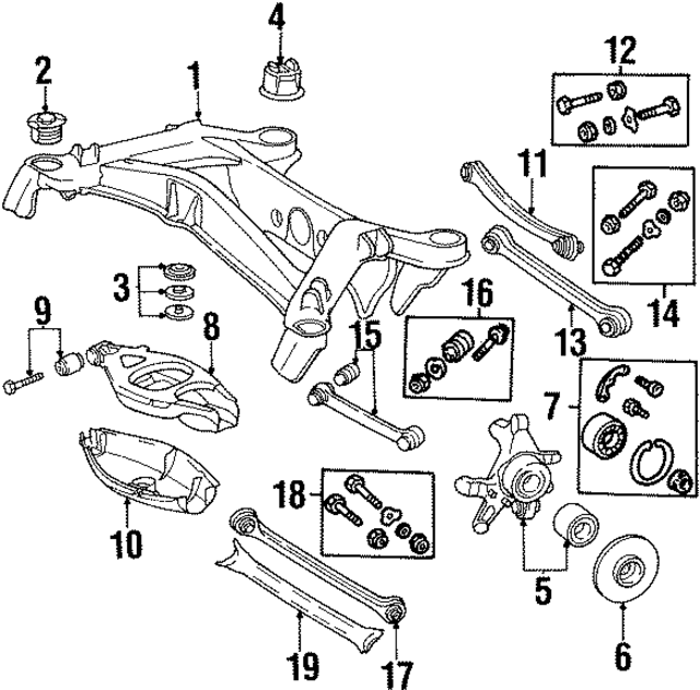 1243500746 - Suspension: Hub for Mercedes-Benz Image