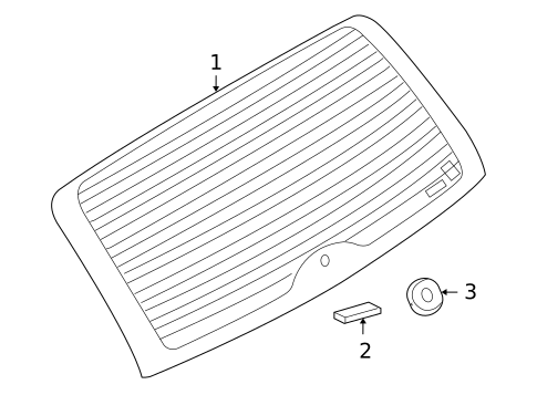 Glass - Lift Gate for 2010 Saab 9-3X #0
