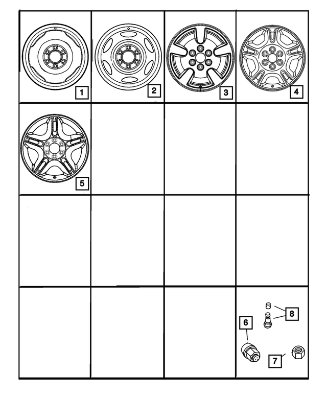 52021865AA - Wheels, Covers and Jacks: Steel Wheel for Mopar Image image