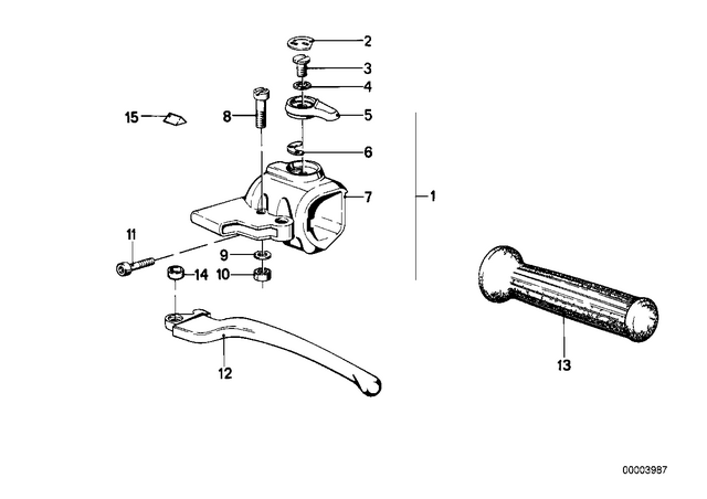 32721237811 - : Rubber Grip Square Left for BMW-Motorrad Image