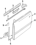 E9JY7620124A - Body: Door Shell for Mercury: Capri Image