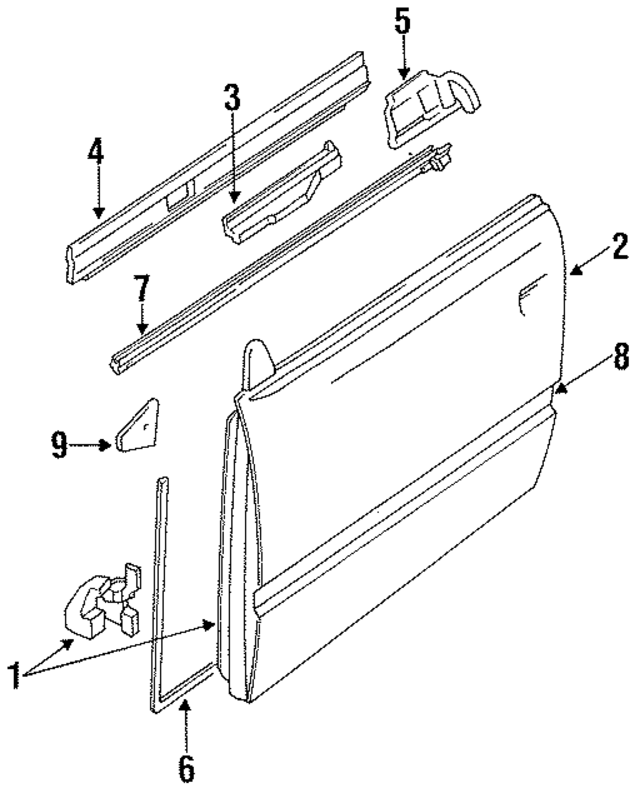 E9JY7620124A - Body: Door Shell for Ford Image